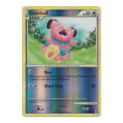 Snubbull 71/95 Call of Legends Reverse Holo Common Pokemon Card NEAR MINT TCG
