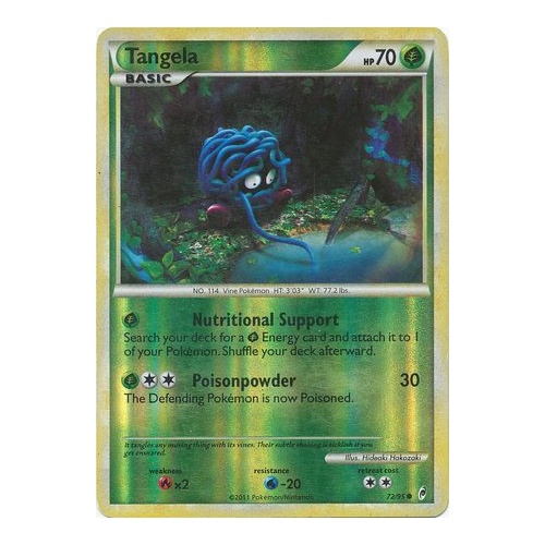 Tangela 72/95 Call of Legends Reverse Holo Common Pokemon Card NEAR MINT TCG