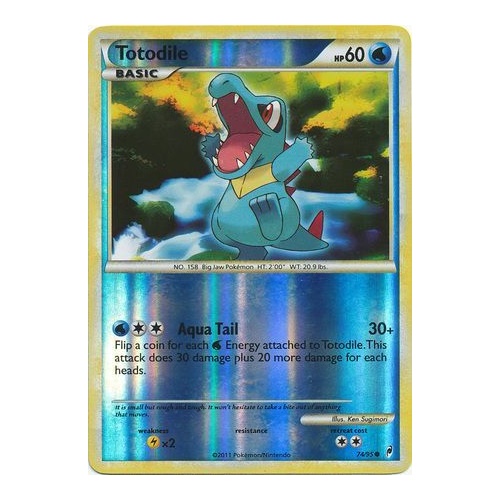 Totodile 74/95 Call of Legends Reverse Holo Common Pokemon Card NEAR MINT TCG