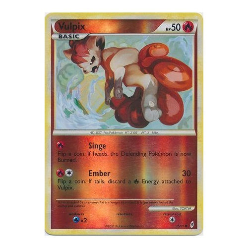 Vulpix 75/95 Call of Legends Reverse Holo Common Pokemon Card NEAR MINT TCG