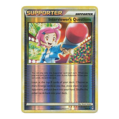 Interviewer's Questions 79/95 Call of Legends Reverse Holo Uncommon Trainer Pokemon Card NEAR MINT TCG