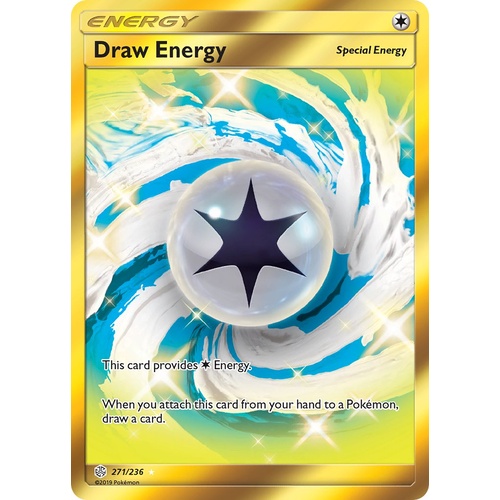 Draw Energy 271/236 SM Cosmic Eclipse Holo Secret Rare Full Art Pokemon Card NEAR MINT TCG