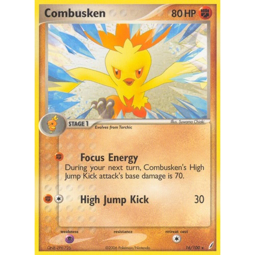 Combusken 16/100 EX Crystal Guardians Rare Pokemon Card NEAR MINT TCG