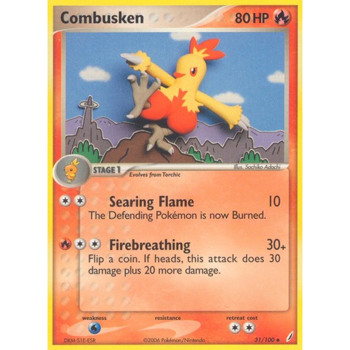 Combusken 31/100 EX Crystal Guardians Uncommon Pokemon Card NEAR MINT TCG