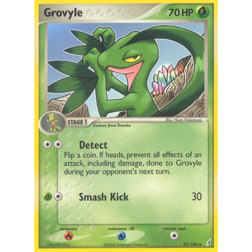 Grovyle 32/100 EX Crystal Guardians Uncommon Pokemon Card NEAR MINT TCG