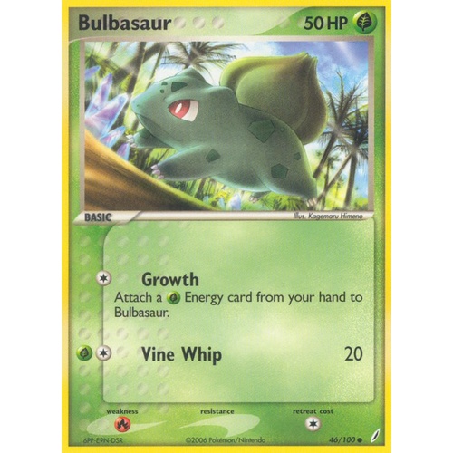 Bulbasaur 46/100 EX Crystal Guardians Common Pokemon Card NEAR MINT TCG
