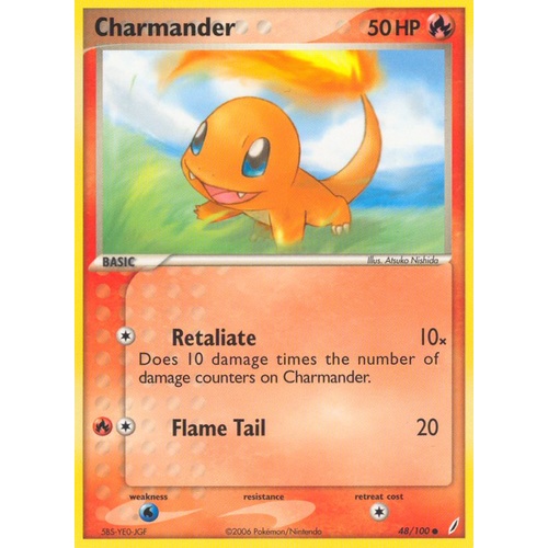 Charmander 48/100 EX Crystal Guardians Common Pokemon Card NEAR MINT TCG