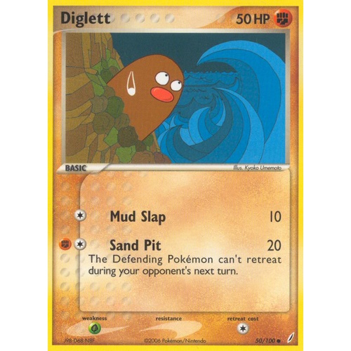 Diglett 50/100 EX Crystal Guardians Common Pokemon Card NEAR MINT TCG
