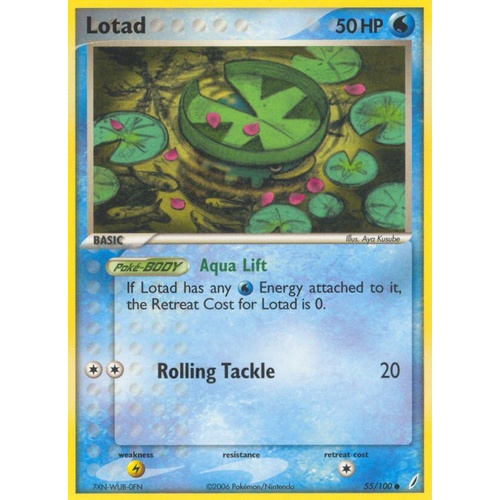 Lotad 55/100 EX Crystal Guardians Common Pokemon Card NEAR MINT TCG