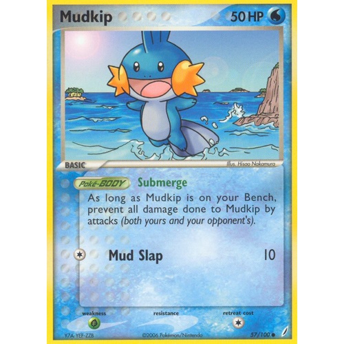 Mudkip 57/100 EX Crystal Guardians Common Pokemon Card NEAR MINT TCG