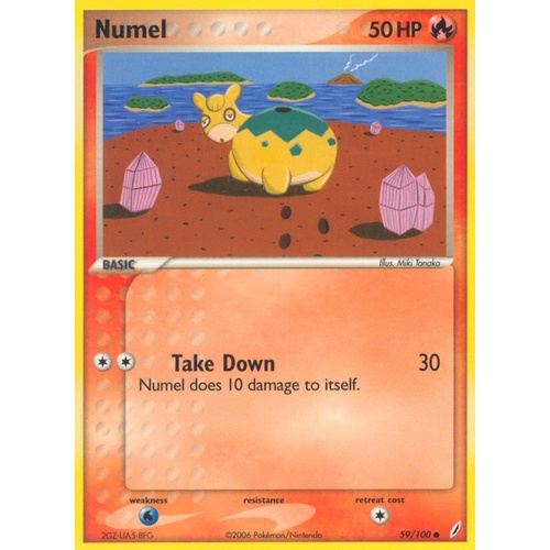 Numel 59/100 EX Crystal Guardians Common Pokemon Card NEAR MINT TCG
