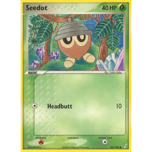 Seedot 60/100 EX Crystal Guardians Common Pokemon Card NEAR MINT TCG