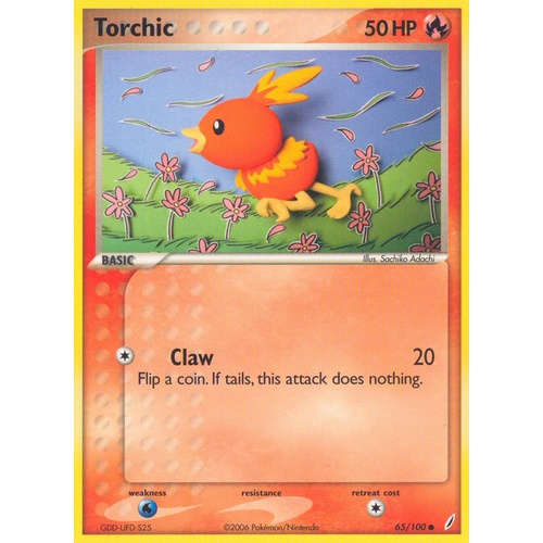 Torchic 65/100 EX Crystal Guardians Common Pokemon Card NEAR MINT TCG