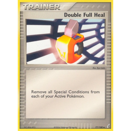 Double Full Heal 77/100 EX Crystal Guardians Uncommon Trainer Pokemon Card NEAR MINT TCG