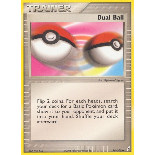 Dual Ball 78/100 EX Crystal Guardians Uncommon Trainer Pokemon Card NEAR MINT TCG