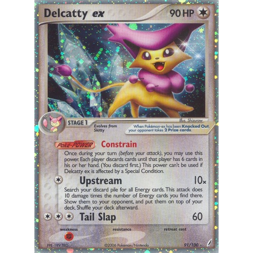 Delcatty ex 91/100 EX Crystal Guardians Holo Ultra Rare Pokemon Card NEAR MINT TCG