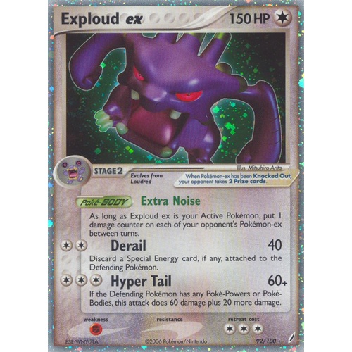 Exploud ex 92/100 EX Crystal Guardians Holo Ultra Rare Pokemon Card NEAR MINT TCG