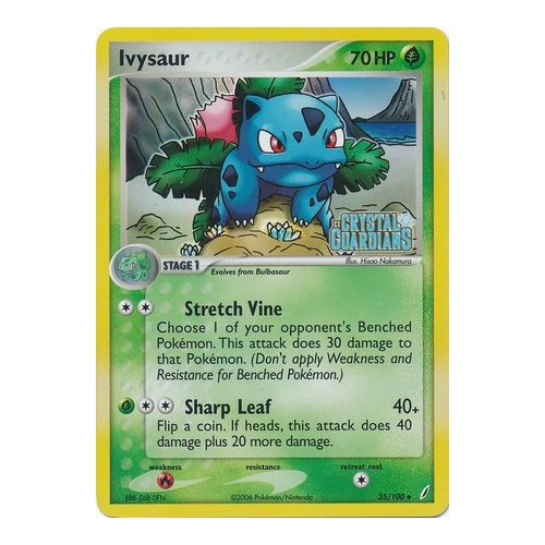 Ivysaur 35/100 EX Crystal Guardians Reverse Holo Uncommon Pokemon Card NEAR MINT TCG