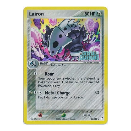 Lairon 36/100 EX Crystal Guardians Reverse Holo Uncommon Pokemon Card NEAR MINT TCG
