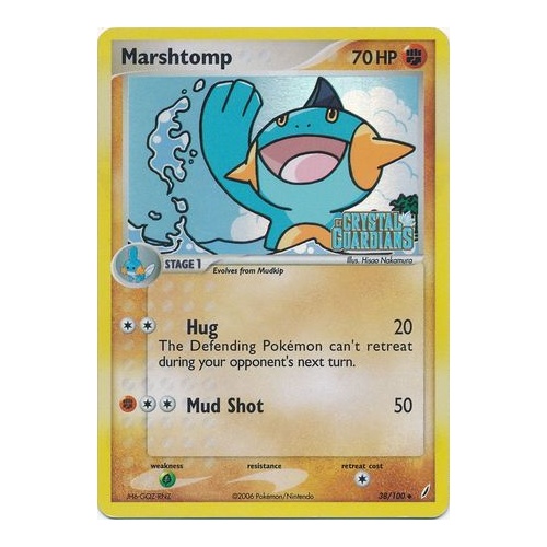 Marshtomp 38/100 EX Crystal Guardians Reverse Holo Uncommon Pokemon Card NEAR MINT TCG