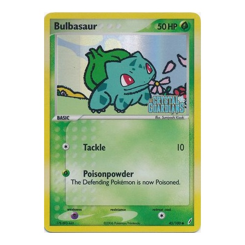 Bulbasaur 45/100 EX Crystal Guardians Reverse Holo Common Pokemon Card NEAR MINT TCG