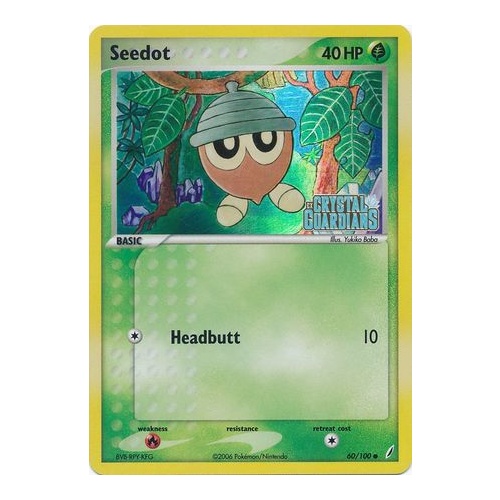 Seedot 60/100 EX Crystal Guardians Reverse Holo Common Pokemon Card NEAR MINT TCG