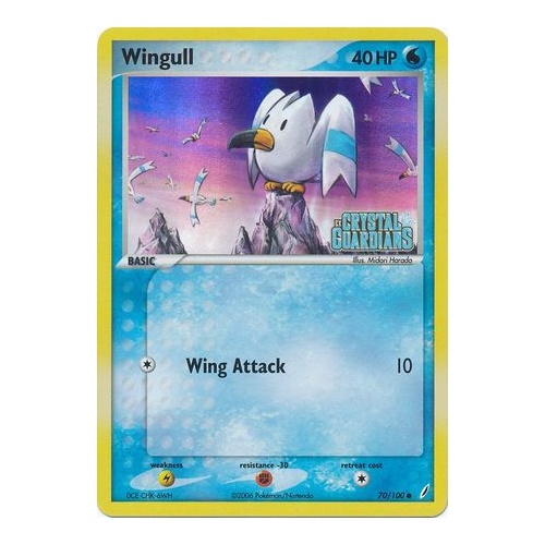 Wingull 70/100 EX Crystal Guardians Reverse Holo Common Pokemon Card NEAR MINT TCG