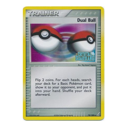 Dual Ball 78/100 EX Crystal Guardians Reverse Holo Uncommon Trainer Pokemon Card NEAR MINT TCG
