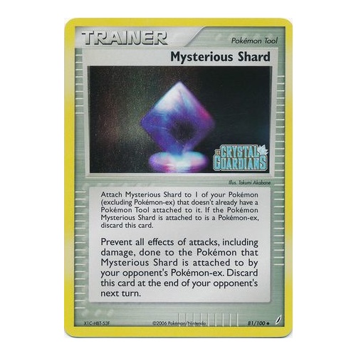 Mysrerious Shard 81/100 EX Crystal Guardians Reverse Holo Uncommon Trainer Pokemon Card NEAR MINT TCG