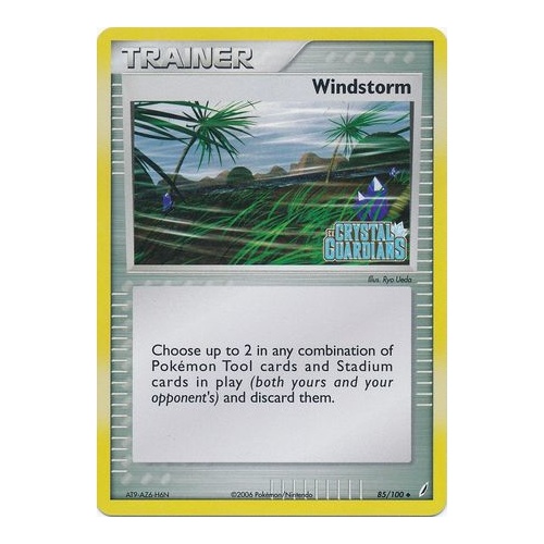 Windstorm 85/100 EX Crystal Guardians Reverse Holo Uncommon Trainer Pokemon Card NEAR MINT TCG