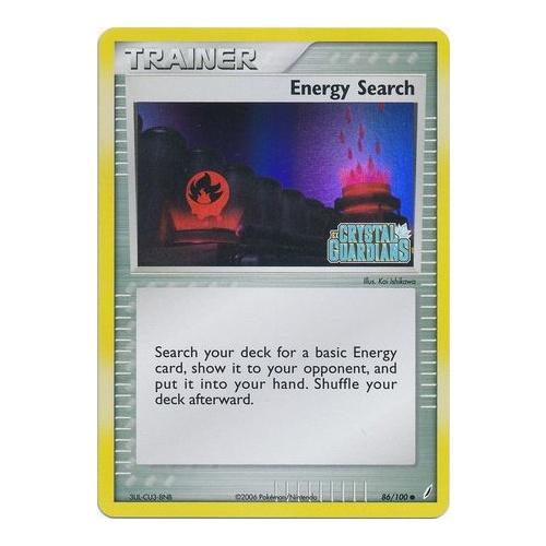 Energy Search 86/100 EX Crystal Guardians Reverse Holo Common Trainer Pokemon Card NEAR MINT TCG