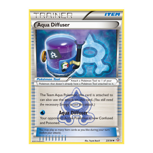 Aqua Diffuser 23/34 XY Double Crisis Uncommon Trainer Pokemon Card NEAR MINT TCG