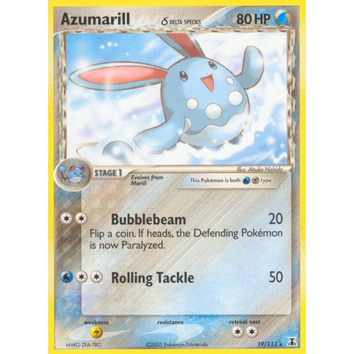 Azumarill (Delta Species) 19/113 EX Delta Species Rare Pokemon Card NEAR MINT TCG