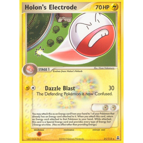 Holon's Electrode 21/113 EX Delta Species Rare Pokemon Card NEAR MINT TCG