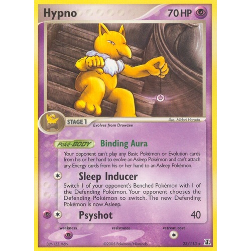 Hypno 23/113 EX Delta Species Rare Pokemon Card NEAR MINT TCG
