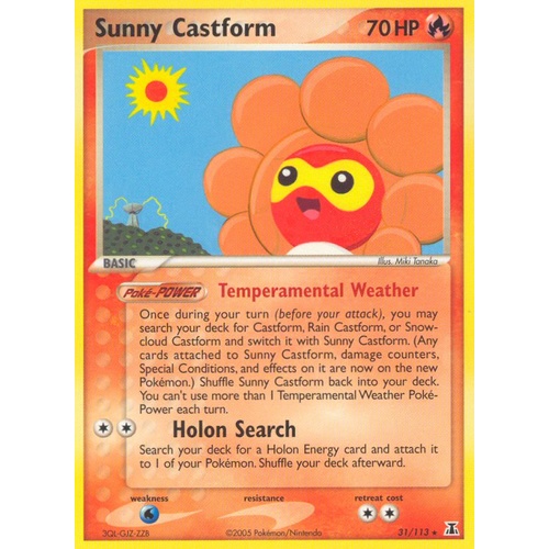 Sunny Castform 31/113 EX Delta Species Rare Pokemon Card NEAR MINT TCG