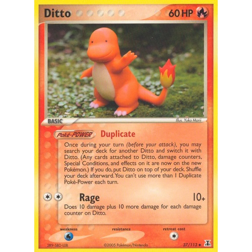 Ditto (Charmander) 37/113 EX Delta Species Uncommon Pokemon Card NEAR MINT TCG