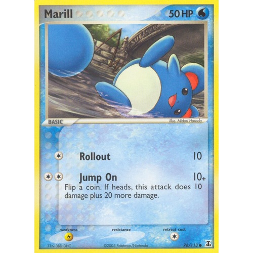 Marill 76/113 EX Delta Species Common Pokemon Card NEAR MINT TCG