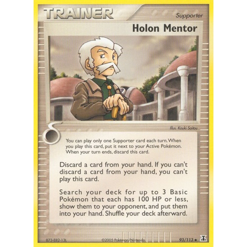 Holon Mentor 93/113 EX Delta Species Uncommon Trainer Pokemon Card NEAR MINT TCG