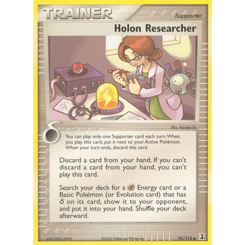 Holon Researcher 95/113 EX Delta Species Uncommon Trainer Pokemon Card NEAR MINT TCG