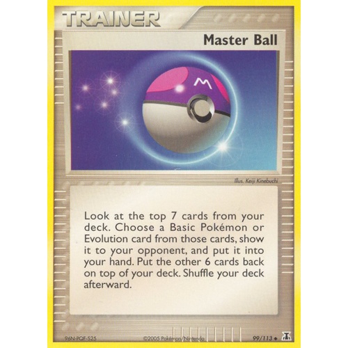 Master Ball 99/113 EX Delta Species Uncommon Trainer Pokemon Card NEAR MINT TCG