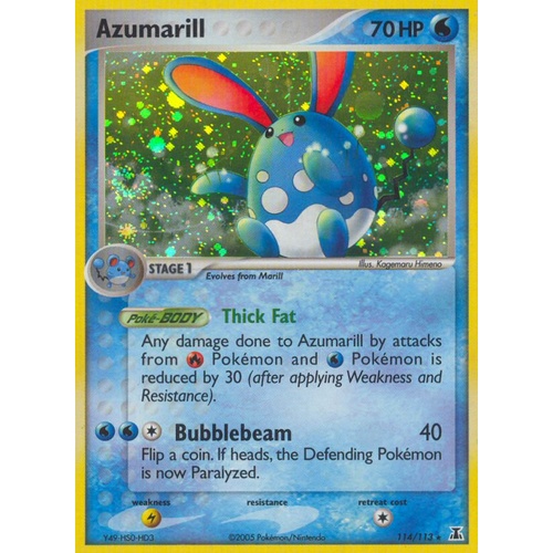 Azumarill 114/113 EX Delta Species Holo Secret Rare Pokemon Card NEAR MINT TCG