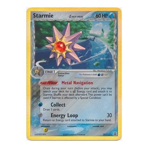 Starmie (Delta Species) 15/113 EX Delta Species Reverse Holo Rare Pokemon Card NEAR MINT TCG