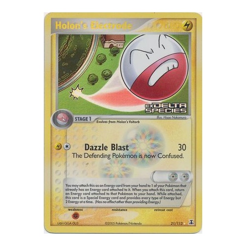 Holon's Electrode 21/113 EX Delta Species Reverse Holo Rare Pokemon Card NEAR MINT TCG