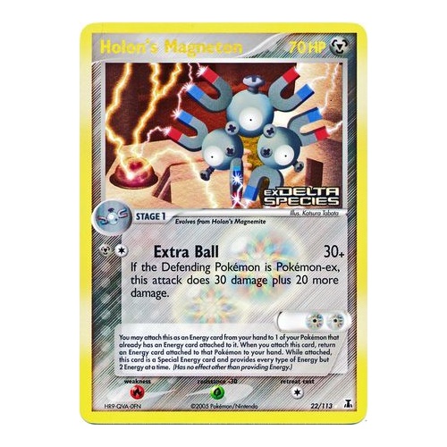 Holon's Magneton 22/113 EX Delta Species Reverse Holo Rare Pokemon Card NEAR MINT TCG