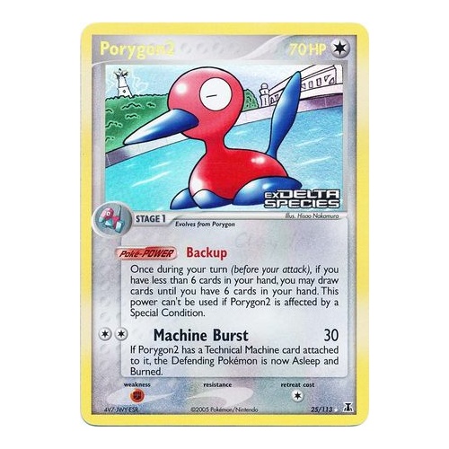 Porygon2 25/113 EX Delta Species Reverse Holo Rare Pokemon Card NEAR MINT TCG