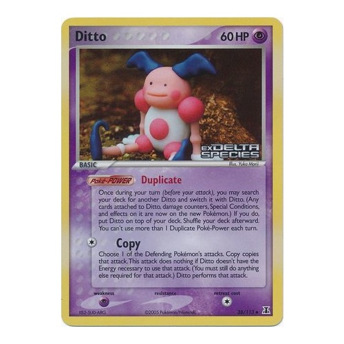 Ditto (Mr. Mime) 38/113 EX Delta Species Reverse Holo Uncommon Pokemon Card NEAR MINT TCG