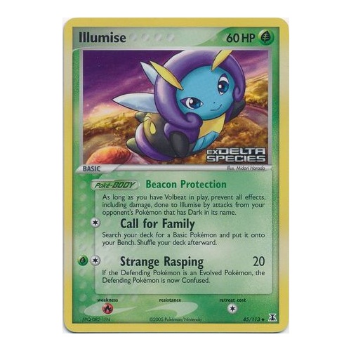 Illumise 45/113 EX Delta Species Reverse Holo Uncommon Pokemon Card NEAR MINT TCG