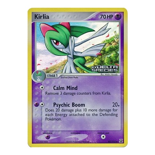 Kirlia 47/113 EX Delta Species Reverse Holo Uncommon Pokemon Card NEAR MINT TCG