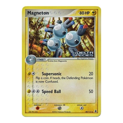 Magneton 48/113 EX Delta Species Reverse Holo Uncommon Pokemon Card NEAR MINT TCG
